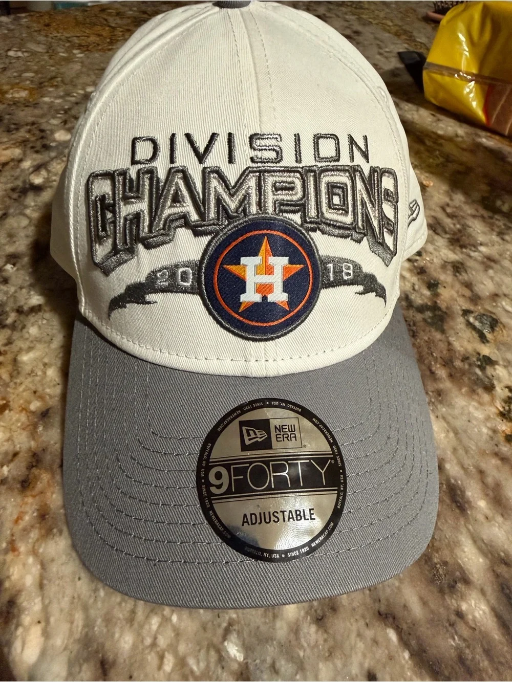 New Era White & Gray Houston Astros Division Champions 9FORTY Cap
